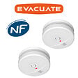 EVACUATE - EVACUATE Lot de 2 détecteurs de fumée NF autonomie 5 ans - vignette