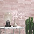 RO'MA NATURE - Carrelage effet Zellige Rose 20x6,5x0,85 cm Brillant Orisel - Mur intérieur (vendu par carton de 0,5 m²) - vignette