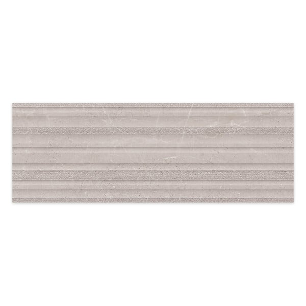 RO'MA NATURE - Carrelage effet Pierre 3D Gris Silver Curve 100x33,3x0,98 cm Torvane - Mur intérieur (vendu par carton de 1,67 m²) - large