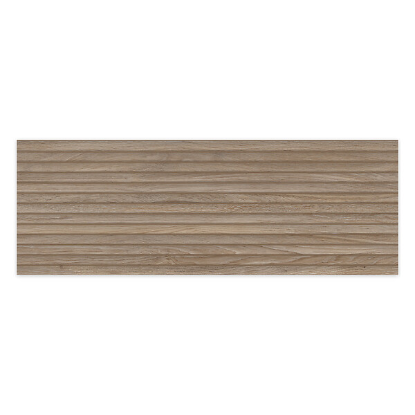 RO'MA NATURE - Carrelage effet Bois 3D Chêne Naturel Curve 100x33,3x0,98 cm Valdoro - Mur intérieur (vendu par carton de 1,67 m²) - large