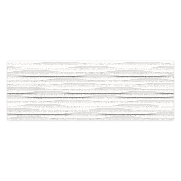 RO'MA NATURE - Carrelage effet Pierre 3D Blanc Glace Linea 100x33,3x0,98 cm Orvigny - Mur intérieur (vendu par carton de 1,67 m²) - large
