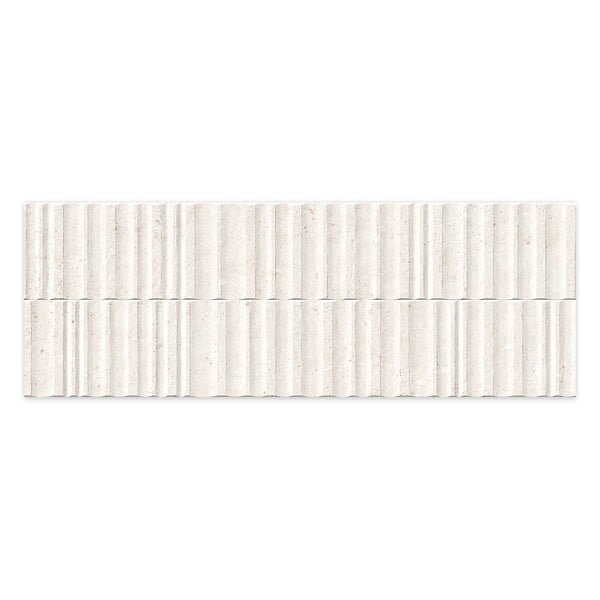 RO'MA NATURE - Carrelage effet Béton 3D Beige Estria 100x33,3x0,98 cm Arvelis - Mur intérieur (vendu par carton de 1,67 m²) - large