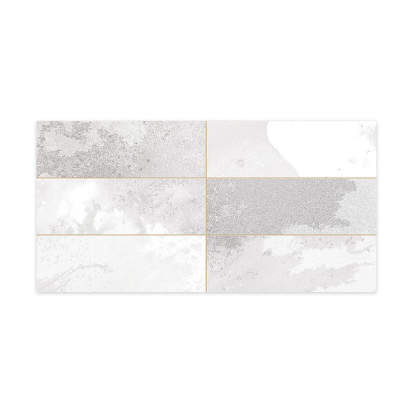 RO'MA NATURE - Carrelage Vintage effet Zellige Gris 40x20x1,03 cm Atelora - Mur intérieur (vendu par carton de 0,96 m²) - large