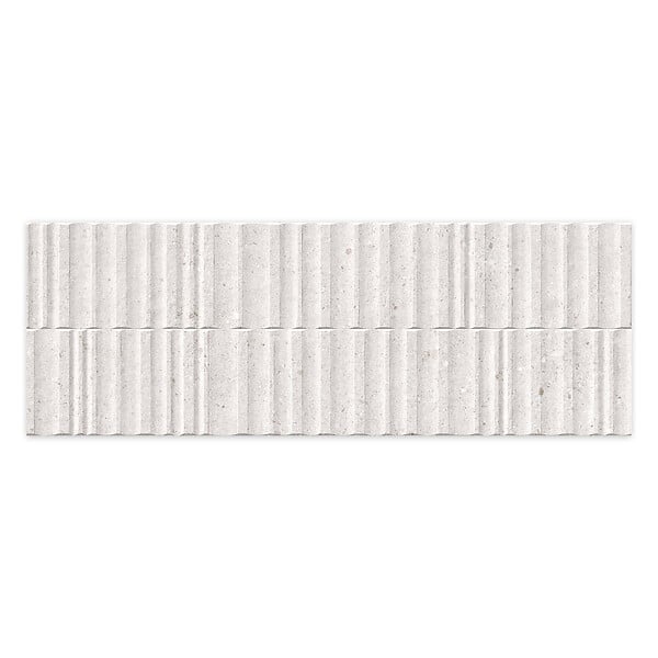 RO'MA NATURE - Carrelage effet Béton 3D Gris Silver Estria 100x33,3x0,98 cm Arvelis - Mur intérieur (vendu par carton de 1,67 m²) - large