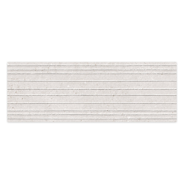 RO'MA NATURE - Carrelage effet Béton 3D Gris Silver Linea 100x33,3x0,98 cm Arvelis - Mur intérieur (vendu par carton de 1,67 m²) - large