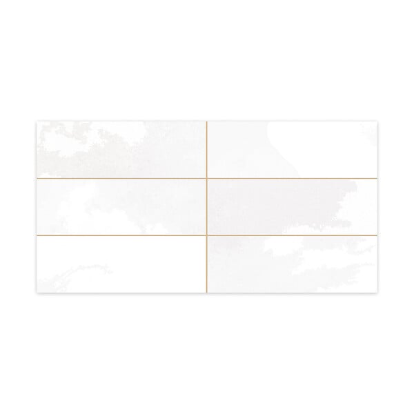 RO'MA NATURE - Carrelage Vintage effet Zellige Blanc 40x20x1,03 cm Atelora - Mur intérieur (vendu par carton de 0,96 m²) - large