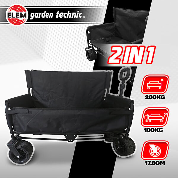 ELEM GARDEN TECHNIC - Chariot multifonctions pliable 99x59x51cm - large