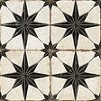 RO'MA NATURE - Carrelage Vintage effet Carreau ciment 3D Etoile Noire et Fond Blanc 22,3x22,3x0,9 cm Sparta - Sol et mur intérieur (vendu par carton de 0,65 m²) - vignette