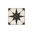 RO'MA NATURE - Carrelage Vintage effet Carreau ciment 3D Etoile Noire et Fond Blanc 22,3x22,3x0,9 cm Sparta - Sol et mur intérieur (vendu par carton de 0,65 m²) - vignette