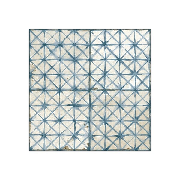 RO'MA NATURE - Carrelage Vintage effet Carreau ciment Bleu 45x45x0,95 cm Byblos - Sol et mur intérieur (vendu par carton de 1 m²) - large