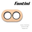 FONTINI - Plaque 2 postes hetre naturel  DO-FONTINI - vignette