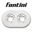 FONTINI - Plaque 2 postes porcelaine blanche  DO-FONTINI - vignette