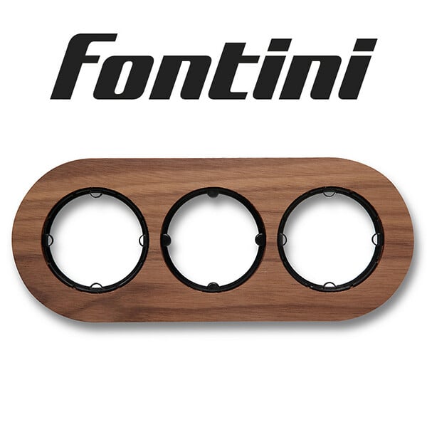FONTINI - FONTINI Plaque 3 postes noyer DO - large