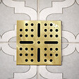 AURLANE - Bonde à sortie VERTICALE pour receveur à carreler RAINY - Grille Inox Dorée - vignette