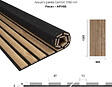 PROTOCOLE HOME - Andas Home Panneau acoustique SONOMA 138,5 x 60 cm - feutre et MDF chêne clair - vignette