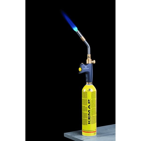 KEMPER - Kit Chalumeau à Gaz 2 Bouteilles Propane KEMAP PRO 750ml 2400°C, Soudobrasage, Plomberie, Mallette de Transport KEMPER - large