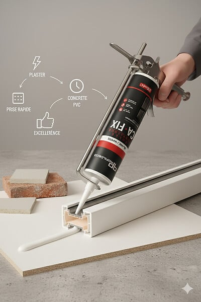 PROTOCOLE HOME - Protocole Home CA-FIX Colle acrylique multi-matériaux haute adhérence 310 ml blanc - large