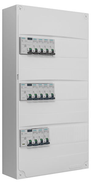 SIEMENS - Tableau 3 rangées pré-équipé 3 inter. diff. 40A + 11 disjoncteurs-SIEMENS - large