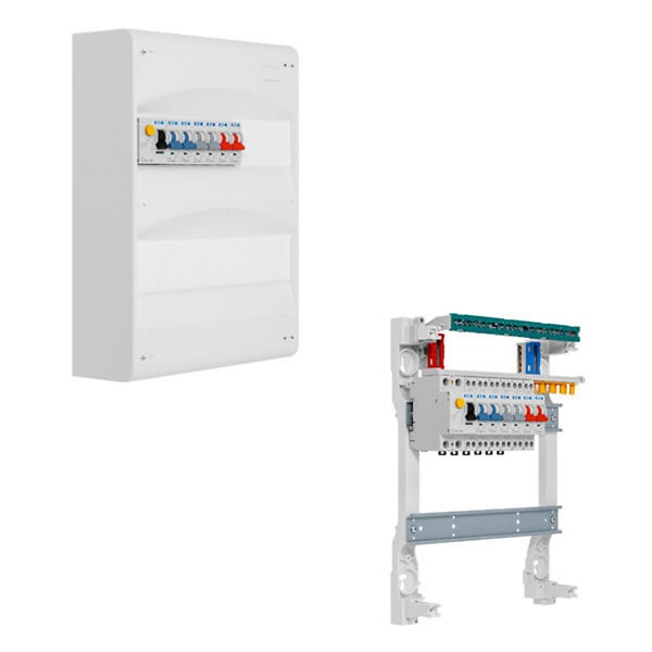 EATON CAPRI - EATON Tableau 2 rangées pré-équipé 1 inter. diff. 40A type AC + 6 disjoncteurs 10A, 16A, 20A - large