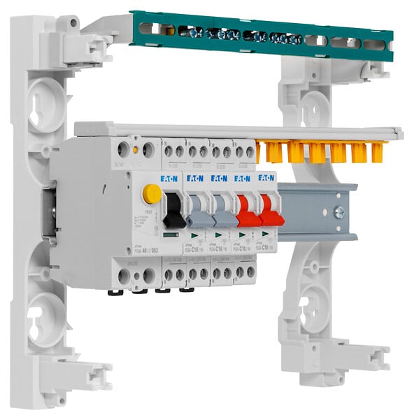 EATON CAPRI - EATON Tableau 1 rangée pré-équipé 1 inter. diff. 40A type AC + 4 disjoncteurs - large