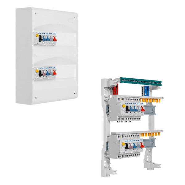 EATON CAPRI - EATON Tableau 2 rangées pré-équipé 2 inter. diff. 40A + 8 disjoncteurs - large