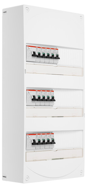 ABB - ABB Tableau 3 rangées pré-équipé 2 ID 63A + 1 ID 40A + 13 disjoncteurs - large