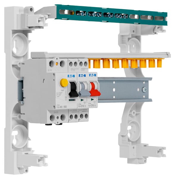 EATON CAPRI - EATON Tableau 1 rangée pré-équipé 1 inter. diff. 40A type AC + 2 disjoncteurs - large