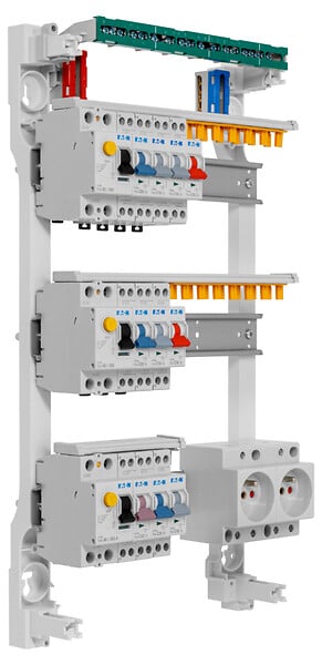EATON CAPRI - EATON Tableau 3R pré-équipé 2 interdiff 40A + 1 interdiff 63A + 10 disj + 2 prises - large