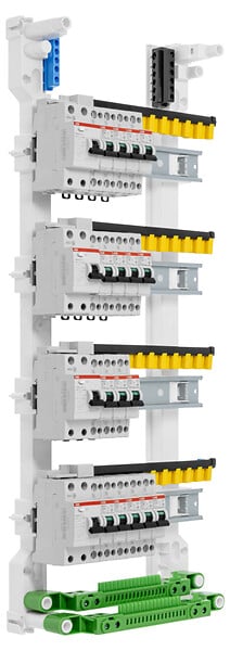 ABB - ABB Tableau 4 rangées pré-équipé 2 ID 63A + 2 ID 40A + 16 disjoncteurs - large