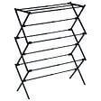 ENTREPOT BRICO - Etendoir a linge vertical extensible en métal noir 47-78 x 94 cm - vignette