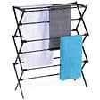 ENTREPOT BRICO - Etendoir a linge vertical extensible en métal noir 47-78 x 94 cm - vignette