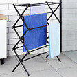 ENTREPOT BRICO - Etendoir a linge vertical extensible en métal noir 47-78 x 94 cm - vignette