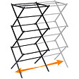 ENTREPOT BRICO - Etendoir a linge vertical extensible en métal noir 47-78 x 94 cm - vignette