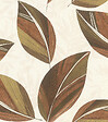 RASCH - Papier peint intissé motif feuillage Alamy - Marron - vignette