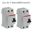 ABB - Lot de 2 Interrupteurs différentiels  à vis raccordement 63A 30mA Type AC-ABB - vignette
