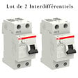 ABB - Lot de 2 Interrupteurs différentiels  à vis raccordement 63A 30mA Type A-ABB - vignette