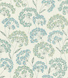 RASCH - Papier peint intissé motif ombelles - Blanc, turquoise - vignette