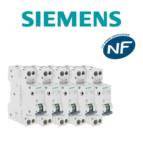 SIEMENS - SIEMENS Lot de 5 disjoncteurs phase + neutre 32A KNX - large