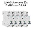 SIEMENS - SIEMENS Lot de 5 disjoncteurs phase + neutre 32A KNX - vignette