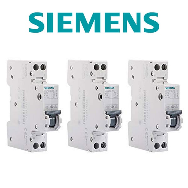 SIEMENS - SIEMENS Lot de 3 disjoncteurs phase + neutre 16A - large