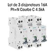 SIEMENS - SIEMENS LOT 3 disjoncteurs modulaires 16A 230V, 4,5kA, 1+N POLES, COURBE C - vignette