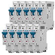 EATON CAPRI - EATON Lot de 10 disjoncteurs auto 20A Ph+N, borne à ressort, 4,5kA, courbe C, 230V, 45kA, courbe C - vignette