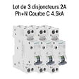 SIEMENS - SIEMENS Lot de 3 disjoncteurs électriques phase + neutre 2A - vignette