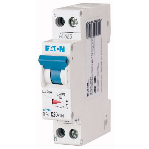 EATON CAPRI - Disjoncteur 20A PLG, Ph+N 4,5kA (EN 60898) courbe C-EATON - large