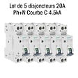SIEMENS - SIEMENS Lot de 5 disjoncteurs électriques phase + neutre 20A KNX - vignette