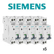 SIEMENS - SIEMENS Lot de 5 disjoncteurs électriques phase + neutre 20A KNX - vignette