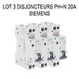 SIEMENS - SIEMENS LOT 3 disjoncteurs modulaires 20A 230V, 4,5kA, 1+N POLES, COURBE C - vignette