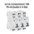 SIEMENS - SIEMENS LOT 3 disjoncteurs modulaire 230V, 4,5kA, 1+N POLES, COURBE C, 10A - vignette