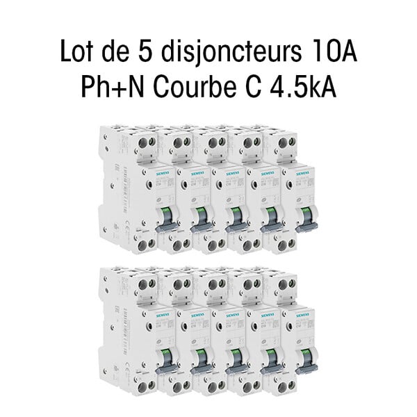 SIEMENS - SIEMENS Lot de 10 Disjoncteurs PH 10A SIEMENS NEW (952) - large