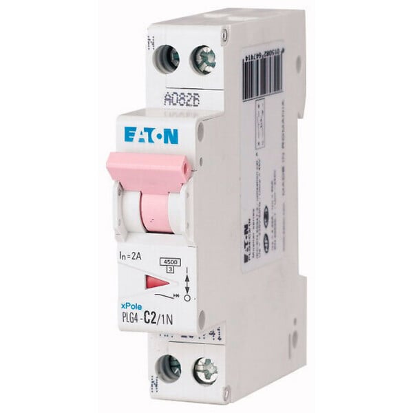 EATON CAPRI - Disjoncteur 2A PLG, Ph+N 4,5kA (EN 60898) courbe C-EATON - large